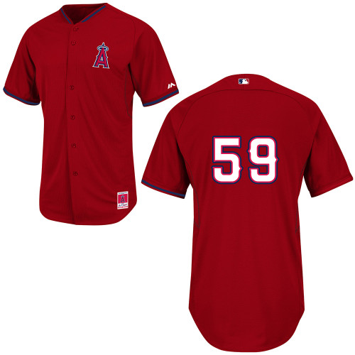 Fernando Salas #59 MLB Jersey-Los Angeles Angels of Anaheim Men's Authentic 2014 Cool Base BP Red Baseball Jersey